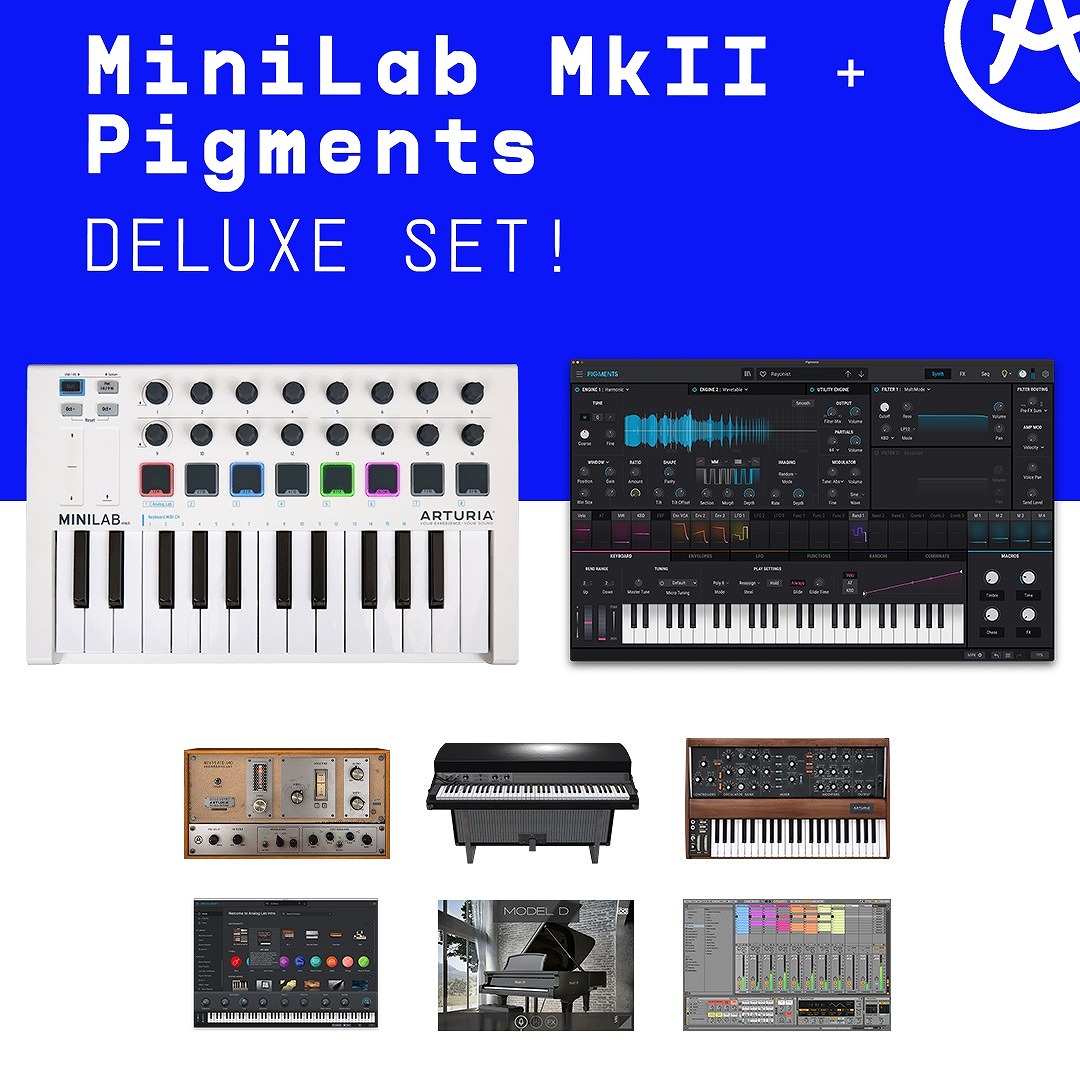 Arturia アートリア / MiniLab MKII 25鍵盤MIDIキーボード (MINILAB MK2)《PIGMENTS 3  ライセンス付き！》 | イシバシ楽器