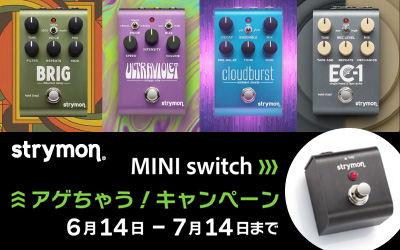 Strymon | 対象商品をお買い上げの方にStrymon「MiniSwitch」をプレゼント！
