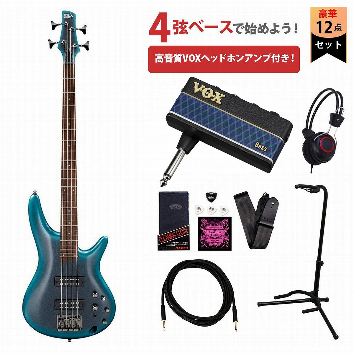 Ibanez / SR300E Iron Pewter (IPT)  VOXヘッドホンアンプ付属エレキベース初心者セット