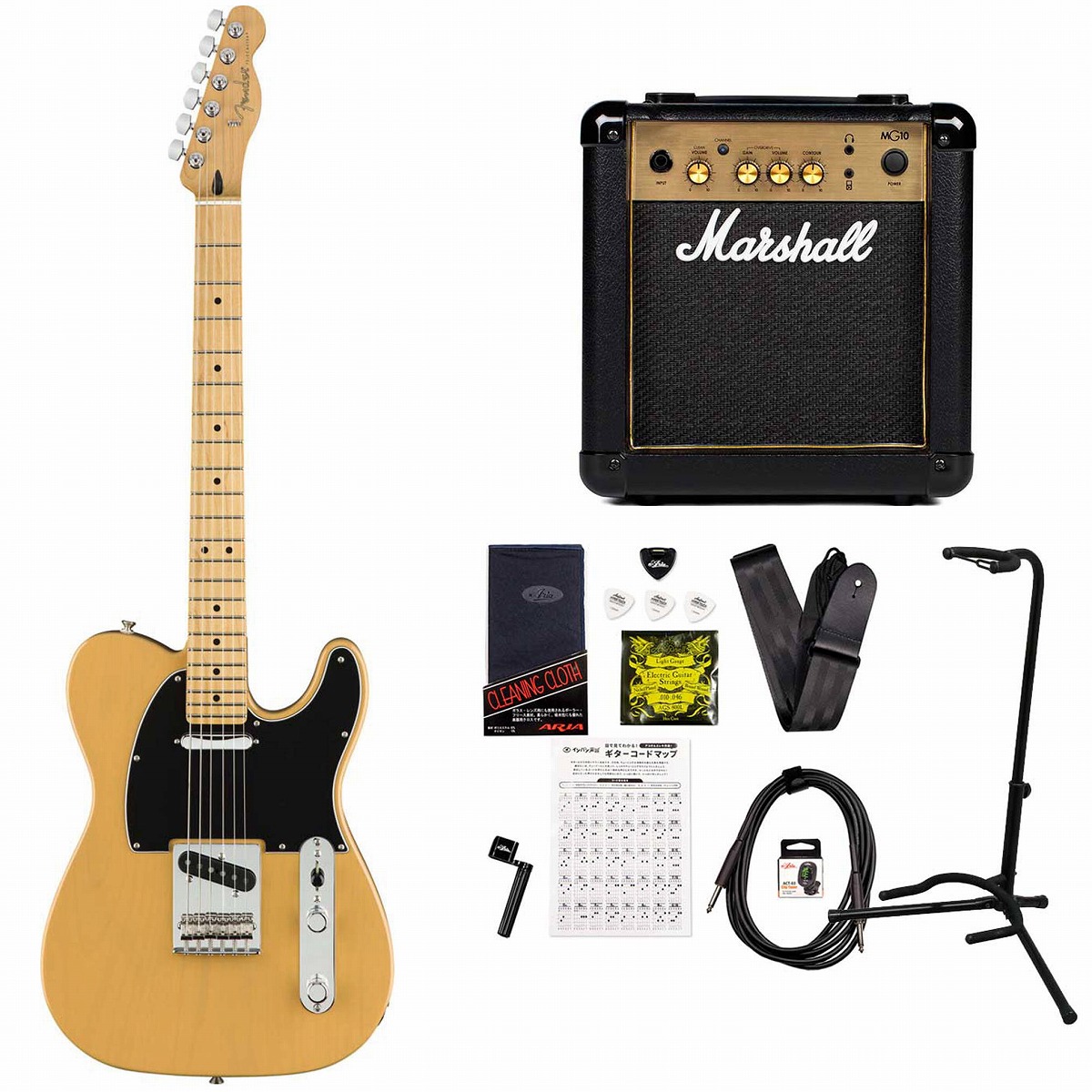 Fender / Player Series Telecaster Butterscotch Blonde Maple MarshallMG10アンプ付属エレキギター初心者セット