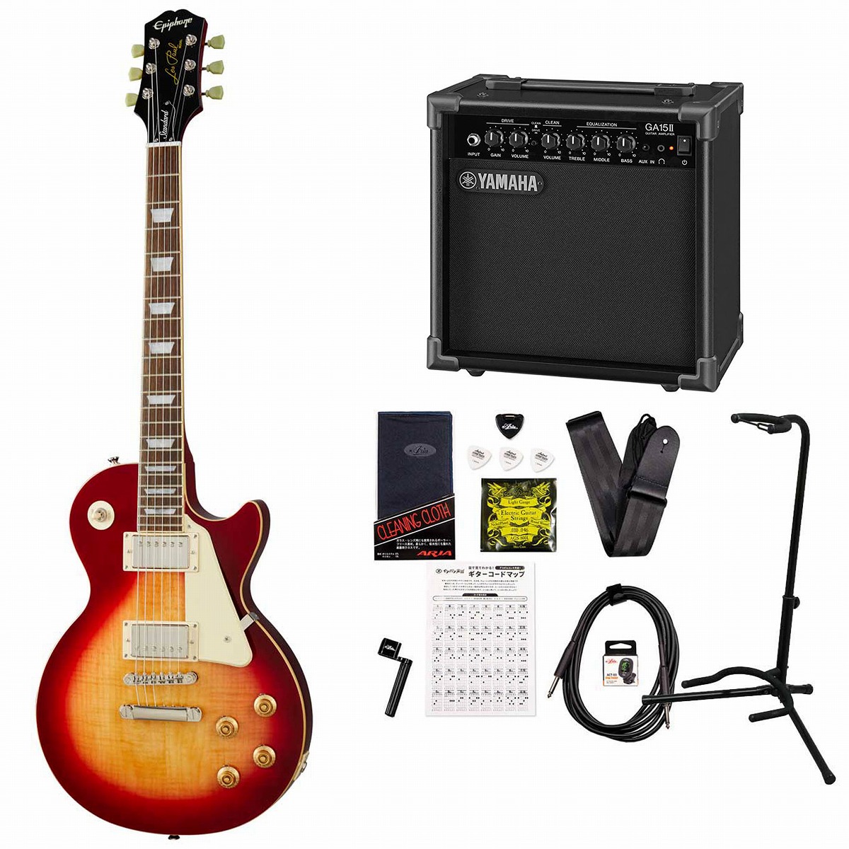 Epiphone / Inspired by Gibson Les Paul Standard 50s Heritage Cherry Sunburst YAMAHA GA15IIアンプ付属初心者セット！ 