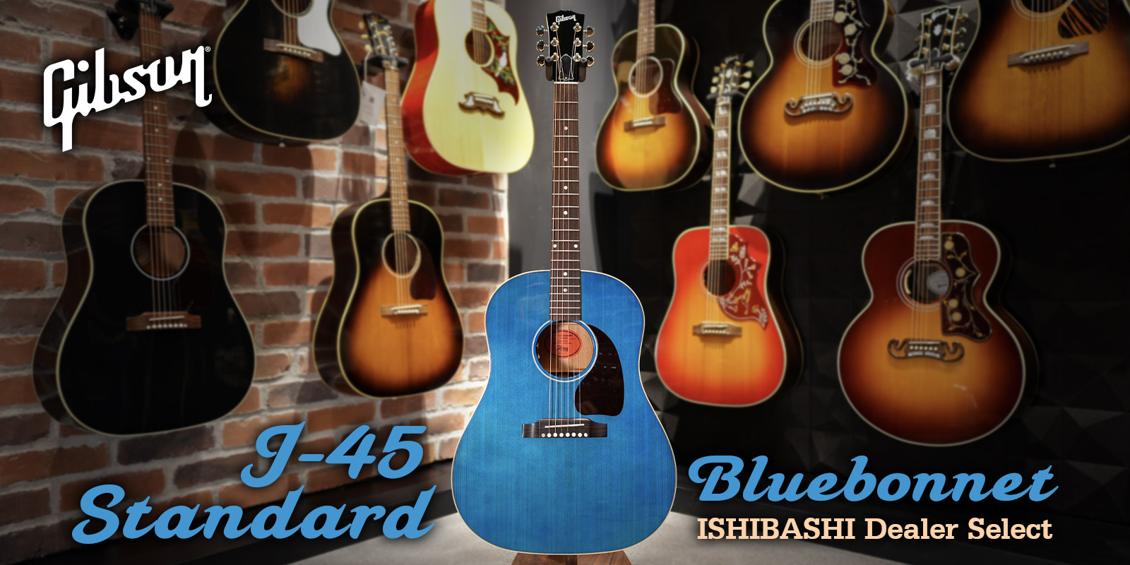 Gibson ISHIBASHI Dealer Select J-45 Standard Bluebonnet